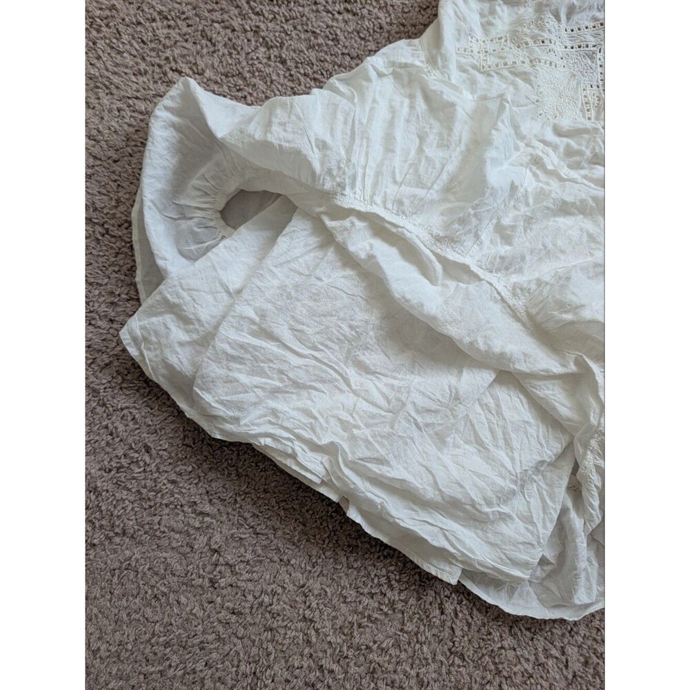 Urban Outfitters Womens White Head In The Clouds Halter Eyelet Mini Dress XS - Picture 8 of 12